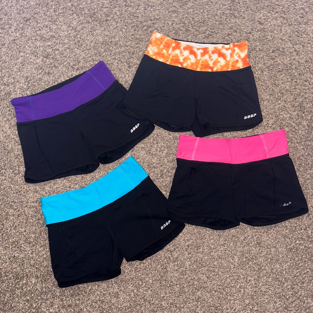 Four Pair Bebe Workout Shorts S